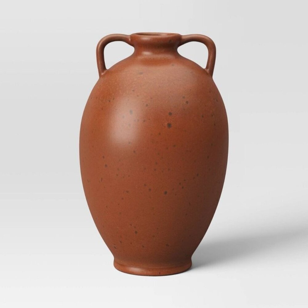 Threshold Medium Ceramic Vase with Handles Rust - Target‎ Fall Harvest Decor